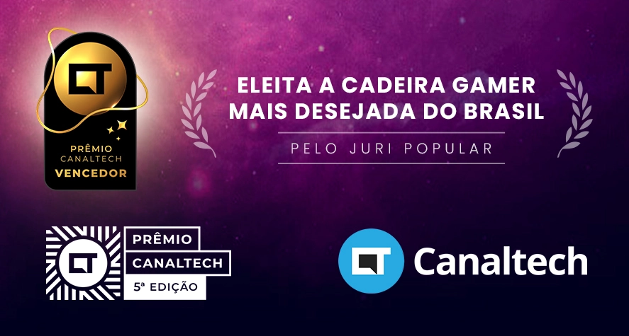 XT Racer a cadeira gamer mais desejada do Brasil pelo prêmio CanalTech mobile 1